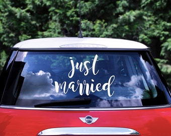 Just Married Car Sticker - Wedding Decoration