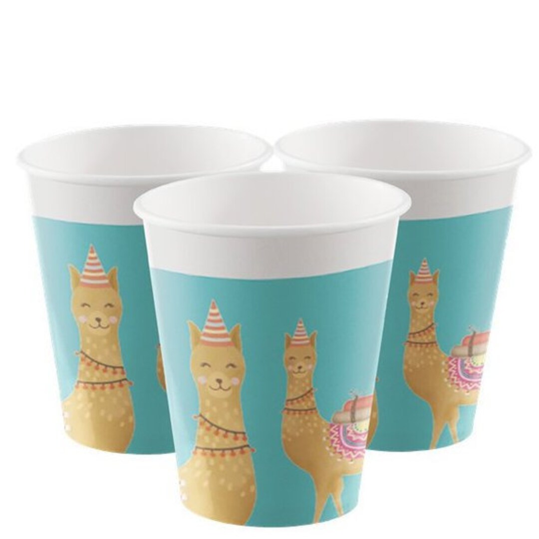 Llama Paper Cup// Animals Paper Cup// Party Decoration// - Etsy