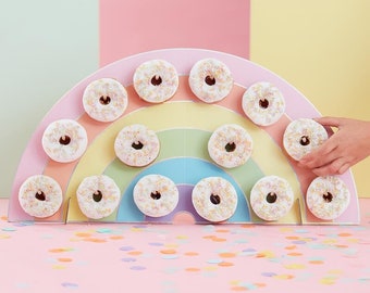 Rainbow Donut Wall Holder //Pastel Party Decoration//Doughnut Decorations/Food Displays/Party Buffet/Birthday Cake/Party Ideas/Party Favours