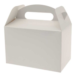 Cajas de fiesta blancas //Caja de fiesta// Cajas de cumpleaños// Favores de cumpleaños// Favores de boda// Golosinas de fiesta// Regalos de fiesta//Decoraciones de fiesta