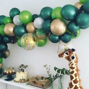 Jungle Animal Balloon Garland Kit/Tropical Wild Theme Balloon Arch /Green Balloon Garland/Tropical Birthday Decoration/Safari Party/Tropical