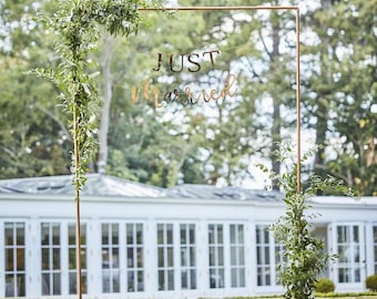 Copper Wedding Arch Stand: Floral Backdrop, Balloon Garland (2m H x 1.5m W)