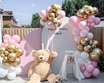 Kit Palloncini Viola E Rosa Per Compleanno - Decorazione Ad Arco Per Feste E Matrimoni - Foto 5