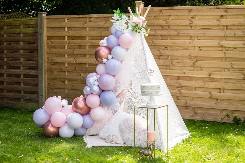 Lilac Pink Balloon Arch Kit /Matte Pastel Pink Garland /Birthday Girl/ Chrome Rose Gold / Matte Balloons/ DIY Balloon Arch / First Birthday