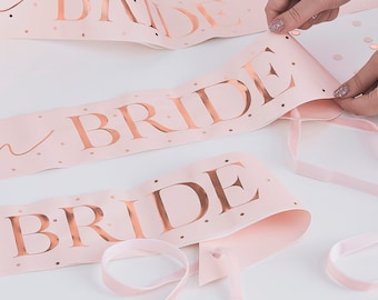 TEAM BRIDE Sashes Rose Gold //Pink Hen do Party Sashes/ Team Bride/Hen Party/Hen do Party/Wedding/Party decorations/ Bride to be/NEW style