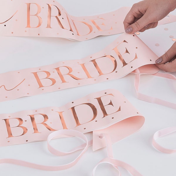 TEAM BRIDE Sashes Rose Gold //Pink Hen do Party Sashes/ Team Bride/Hen Party/Hen do Party/Wedding/Party decorations/ Bride to be/NEW style