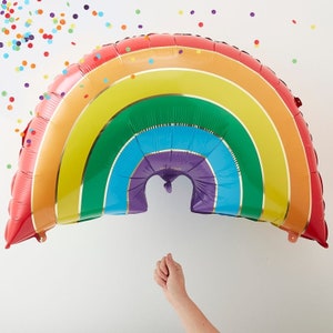 Palloncino Rainbow Foil Party // Over the Rainbow// Unicorn Birthday// Party Balloons// Decorations// 34 Inch //Bunting// Wall //Backdrop