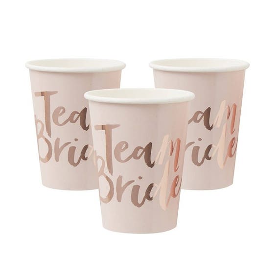 Team Bride Cups Hen Do Tableware Bride To Be Hen Party Etsy