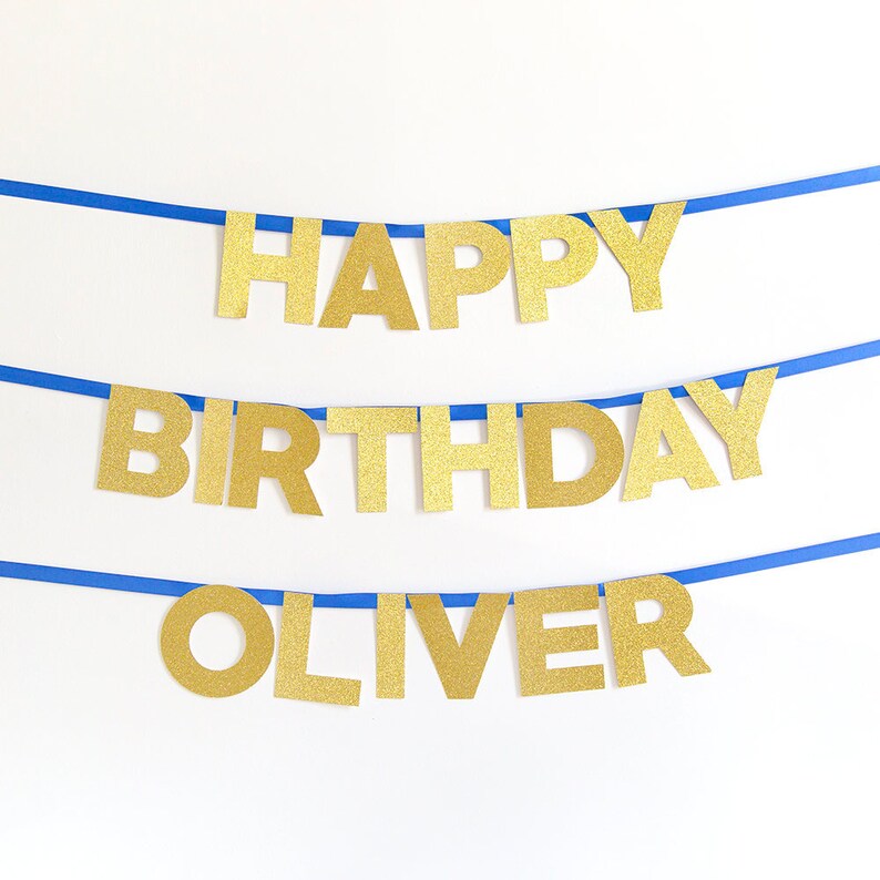 Happy Birthday Custom Name Banner. Wall Banner. First Birthday Etsy UK