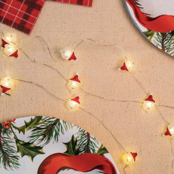 Weihnachtsmann Lichterkette/LED Baumlichter/Weihnachtsdeko/Weihnachtsfeier/Weihnachten/Weihnachtsbaumlichter/Weihnachtshausdekoration