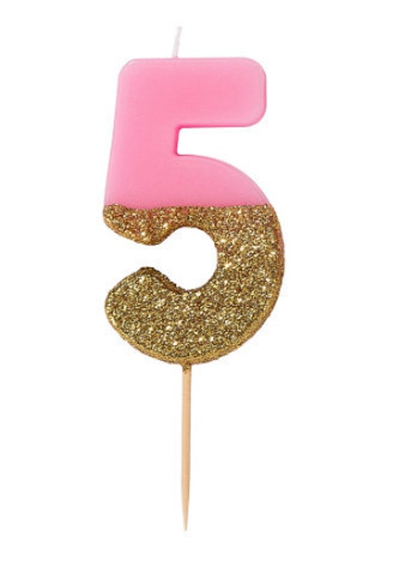 Pink '5' Candle Pink '5' Candle