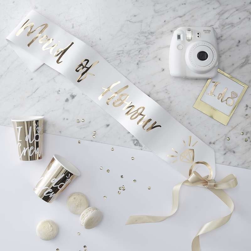 Maid Of Honor Schärpe – Satin, Silber, Für Hochzeiten Und Partys