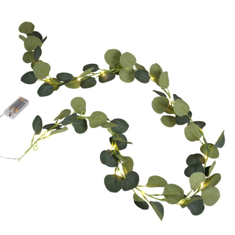 Artificial Eucalyptus Garland With Lights Foliageartificial Etsy UK