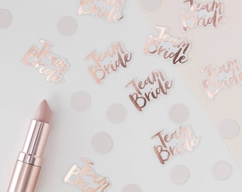 Rose Gold Foiled Team Bride Confetti. Hen Do Party. Hen Party. Bride to be. Bridesmaid. Engagement party. Party Decorations. Stylish. Classy