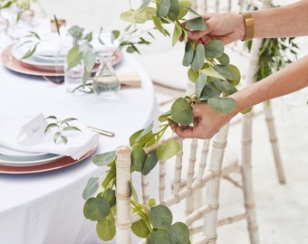 Artificial Eucalyptus Garland: Wedding Reception Backdrop (1.9m Length)