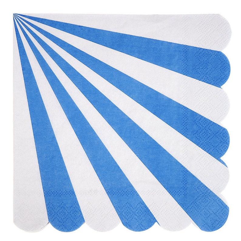 Birthday Napkins. Blue and white Paper Napkins.Paper Party Napkins. Children's Party.Birthday Decorations.Party Supplies.Party Decorations image 2