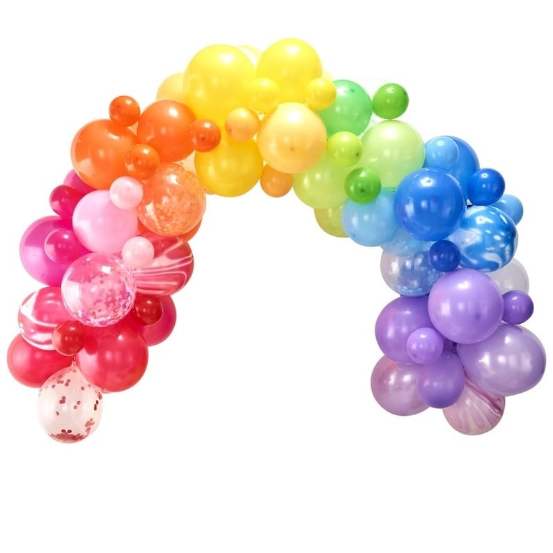 Rainbow Balloon Arch Kit // Balloon Arches // Birthday Decoration // Backdrop // Garland // Happy Birthday // Party Decoration // Backdrop image 6