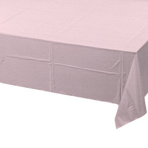 Pale pink plastic table cover// Party Decoration// Table Decoration // Party Table// baby pink tablecloth// Touch of color