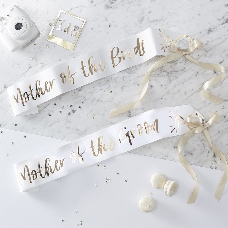 Sashes Hens Sash Party Ivory/Gold - Bride To Be