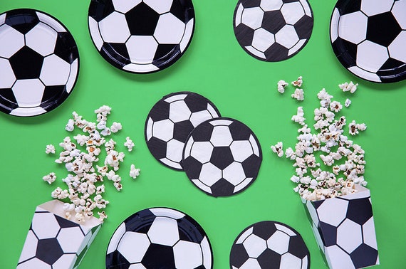 Cannucce Di Carta Per Feste Di Calcio – 100 Pezzi Biodegradabili, Nero E Verde, 19,7 Cm – Ideali Per Compleanni E World Cup