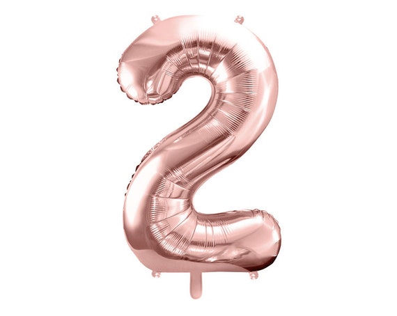 Hysterisch banaan Tenslotte Birthday Balloon Age Number 2 Rose Gold//second Birthday//two - Etsy