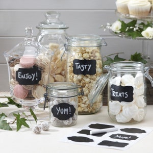 Chalk Board Sticker Labels // Candy Bar Jars // Stick of Chalk // Kitchen Labels // Wedding Labels // Food Labels // Fridge Labels // Gift image 1