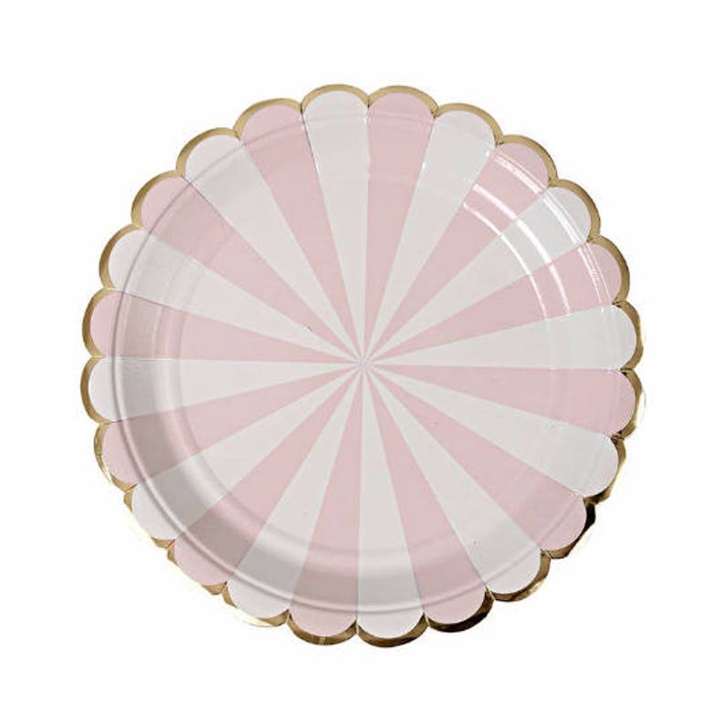 Pink Party Plates.Baby Pink Plates.Large plates.Pink and Etsy