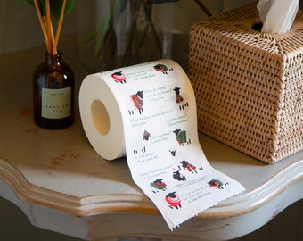 Botanical Sheep Toilet Roll//Stocking Filler/Christmas Jokes/Secret Santa Novelty Christmas/Xmas decoration/ Merry Christmas/Christmas