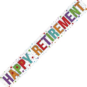 Happy Retirement banner //Party Decoration//Wall Banner// Retirement banner// Retirement party
