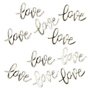Gold Love Table Confetti// Wedding Confetti// Table Scatter / Wedding Day Party Decoration//Wedding Reception//Bride & Groom//Wedding Table image 2