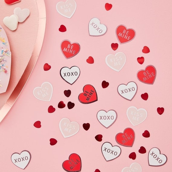 Heart Shaped Table Confetti Be My Valentine Etsy Singapore