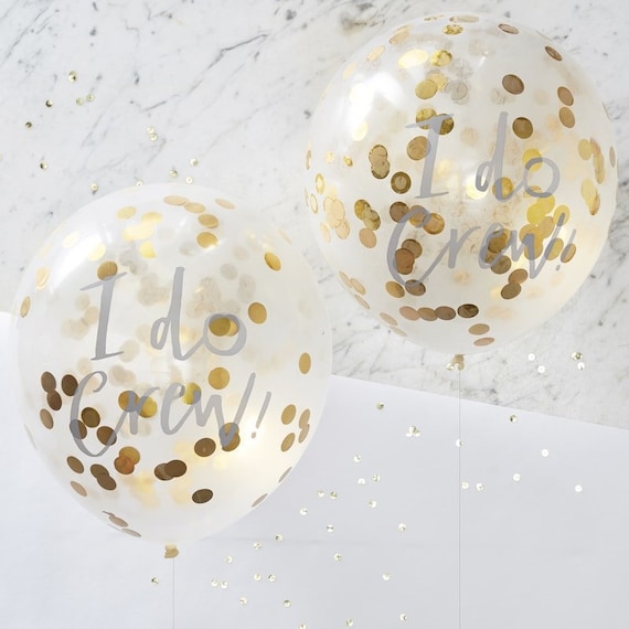 I Do Gold Confetti Hen Do Party Balloons//gold Confetti