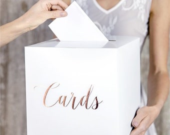 Hochzeitskarten Box / Hochzeitsgeschenke/Empfang/ROSE Gold Text / Hochzeitskarten / Gastgeschenke/Umschlag /Hochzeitsgeschenk /Dekorationen / Just Married