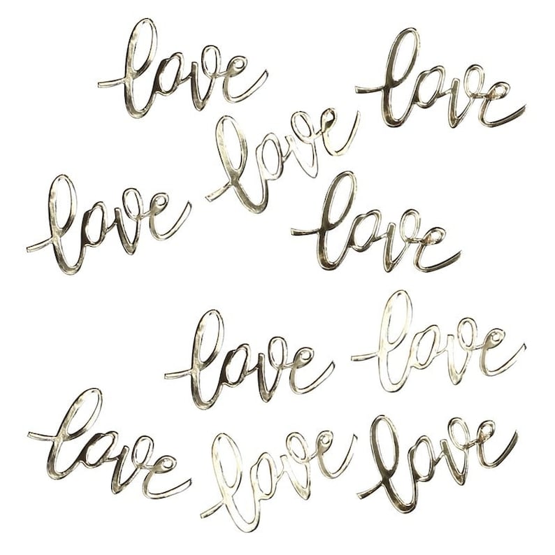 Gold Love Table Confetti// Wedding Confetti// Table Scatter / Wedding Day Party Decoration//Wedding Reception//Bride & Groom//Wedding Table image 4