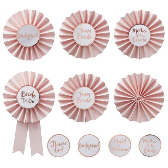 Team Bride Rosette Rose Gold Team Bride Rosette Rose Gold
