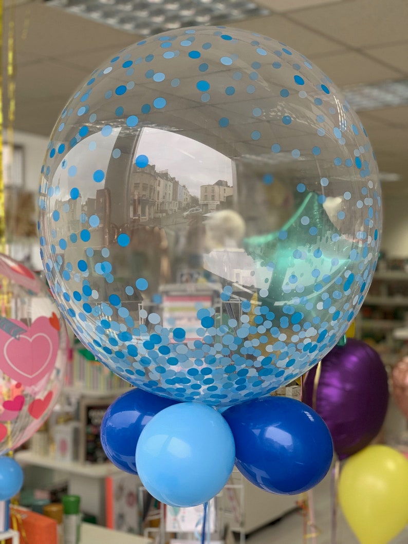 Personalised Baby Shower Balloon Kit //24 Bubble Helium Etsy