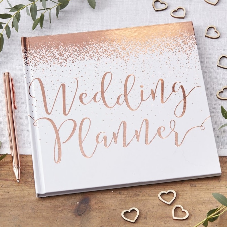 Rose Gold Wedding Planner Book // Bride to Be // Planen Sie Ihre Hochzeit // Hochzeitsgeschenk // Hochzeitsempfang // Hochzeitsvorbereitungen // Braut & Bräutigam Bild 1