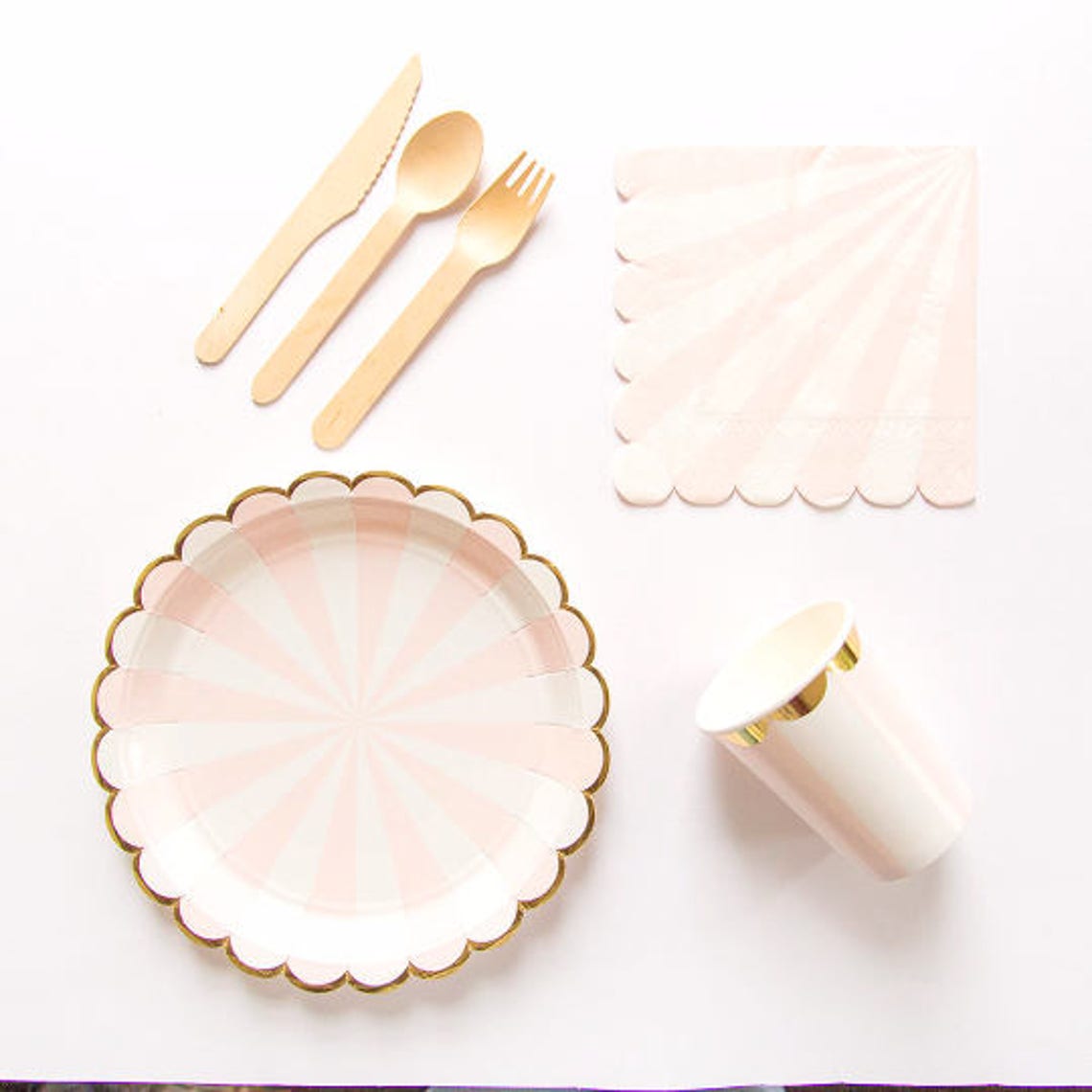 Pink Party Plates.Baby Pink Plates.Large plates.Pink and Etsy