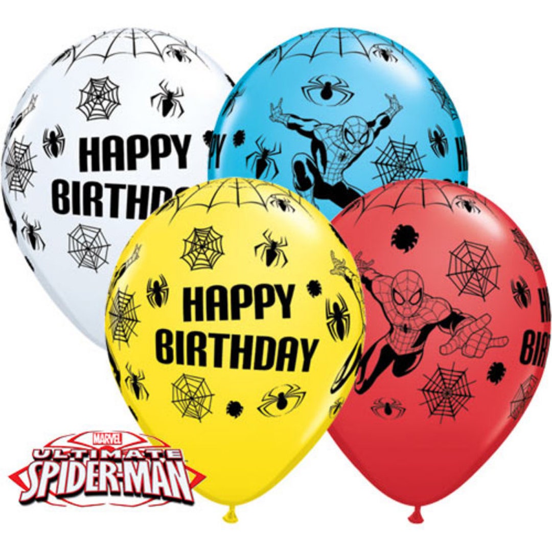 11 Spiderman Happy Birthday Palloncini /25 Marvel Palloncini