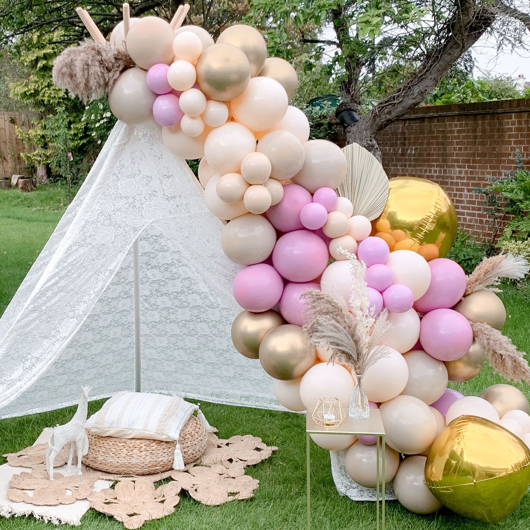 Pink & Peach Balloon Arch Kit/white Sand Birthday Balloon - Etsy