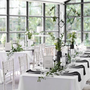 Matte Black Wedding Candle Holders