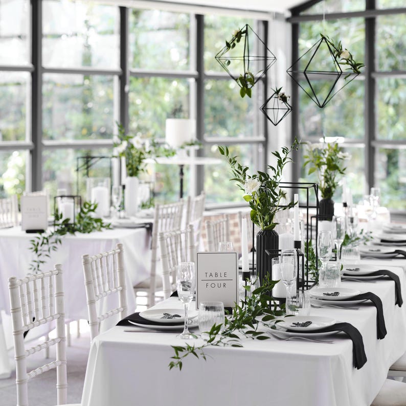 Matte Black Wedding Candle Holders