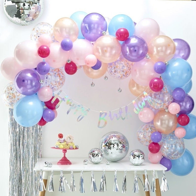 Kit darche de ballon pastel // Arches de ballon // Décoration danniversaire // Toile de fond // Guirlande // Joyeux anniversaire // Décoration de fête // Célébration image 6