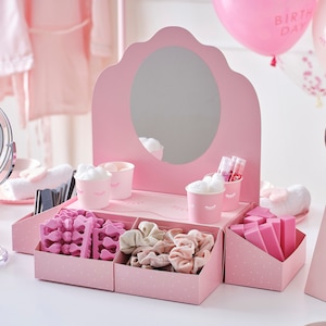Pamper Party Pamper Station & Treat Stand| Pamper Birthday |Girl Party|Birthday Girl|Makeover|Party Decoration|Birthday Sleepover|Pink Party