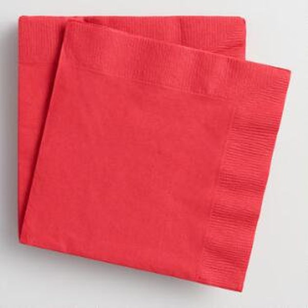 Red paper napkins// Tableware// Party Decoration//Paper napkins// Birthday party// Birthday decoration// Christmas decor// Touch of color