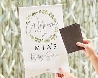 Personalized Baby Shower Welcome Sign with Letter Stickers