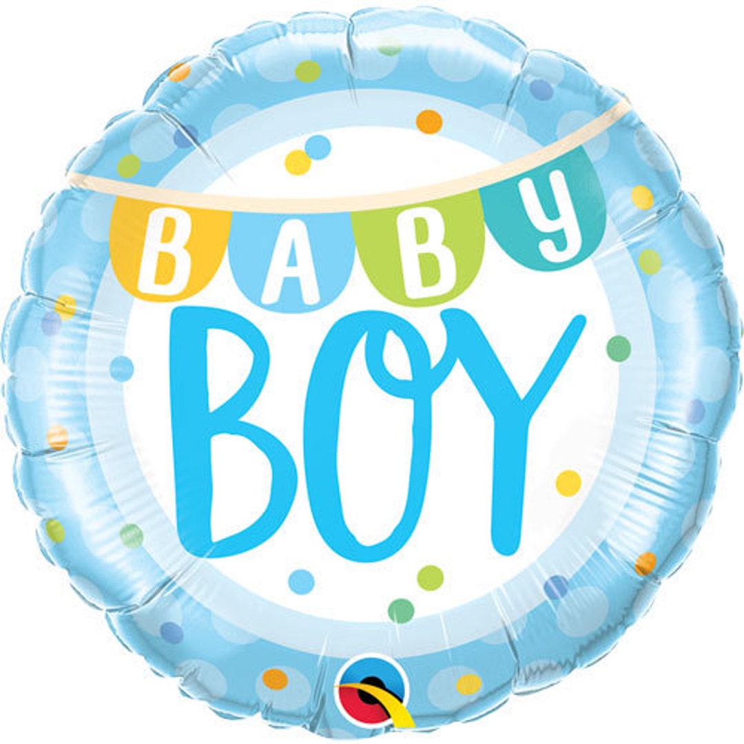 Baby boy banner & puntos foil globo / / Nuevo bebé / / Baby shower