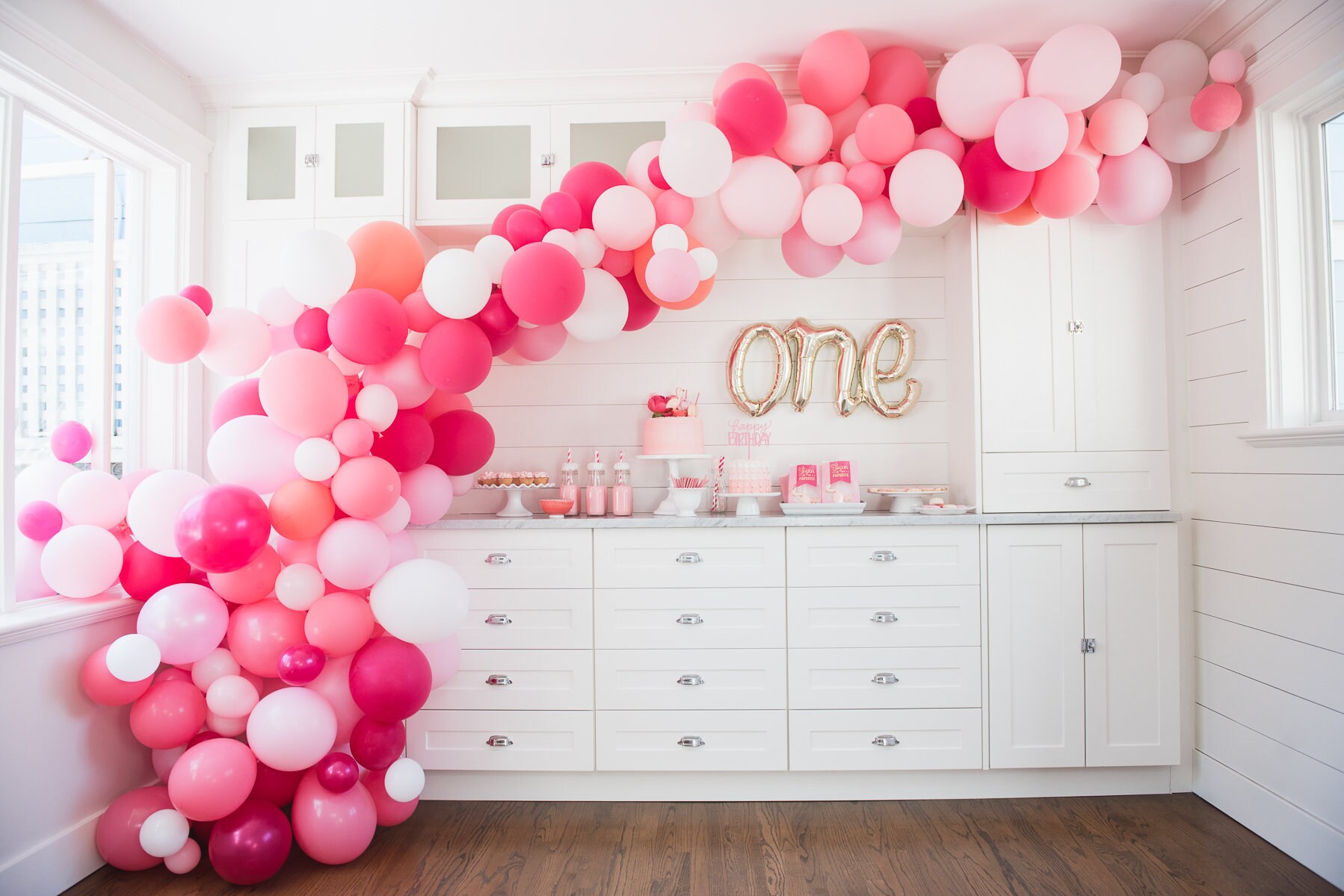 Pink Balloon Girl Baby Shower Garland Kit First Birthday Balloons Party Supplies Home Garden Ciasaojorge Com