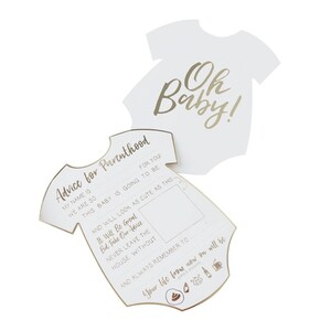 Baby Shower Gift Advice Cards Oh Baby Baby Shower Gift Gold Foil Party Decoration Mummy to Be New Baby Baby Girl Baby Boy New Mum image 4