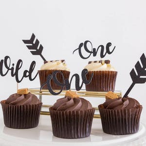 Wild ONE Cupcake Toppers. First Birthday Party Decorations. - Etsy